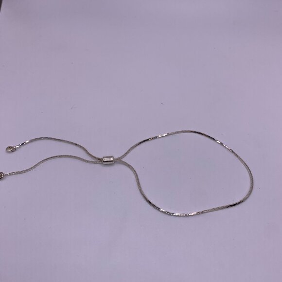 Source Unknown Jewelry - SILVERTONE CHAIN ADJUSTABLE BRACELET